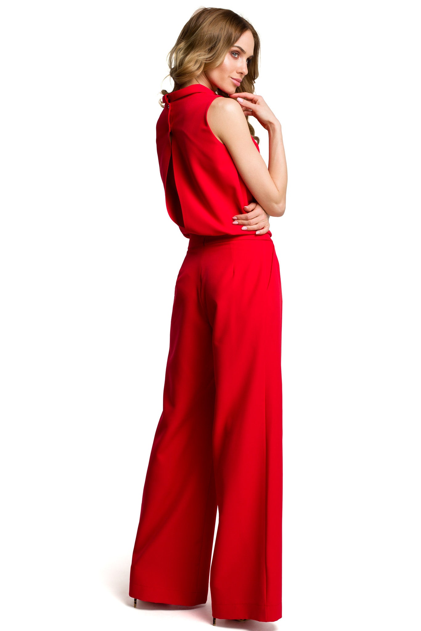 Pien - Dames jumpsuit met palazzo broek - Polyester - Lente / Zomer