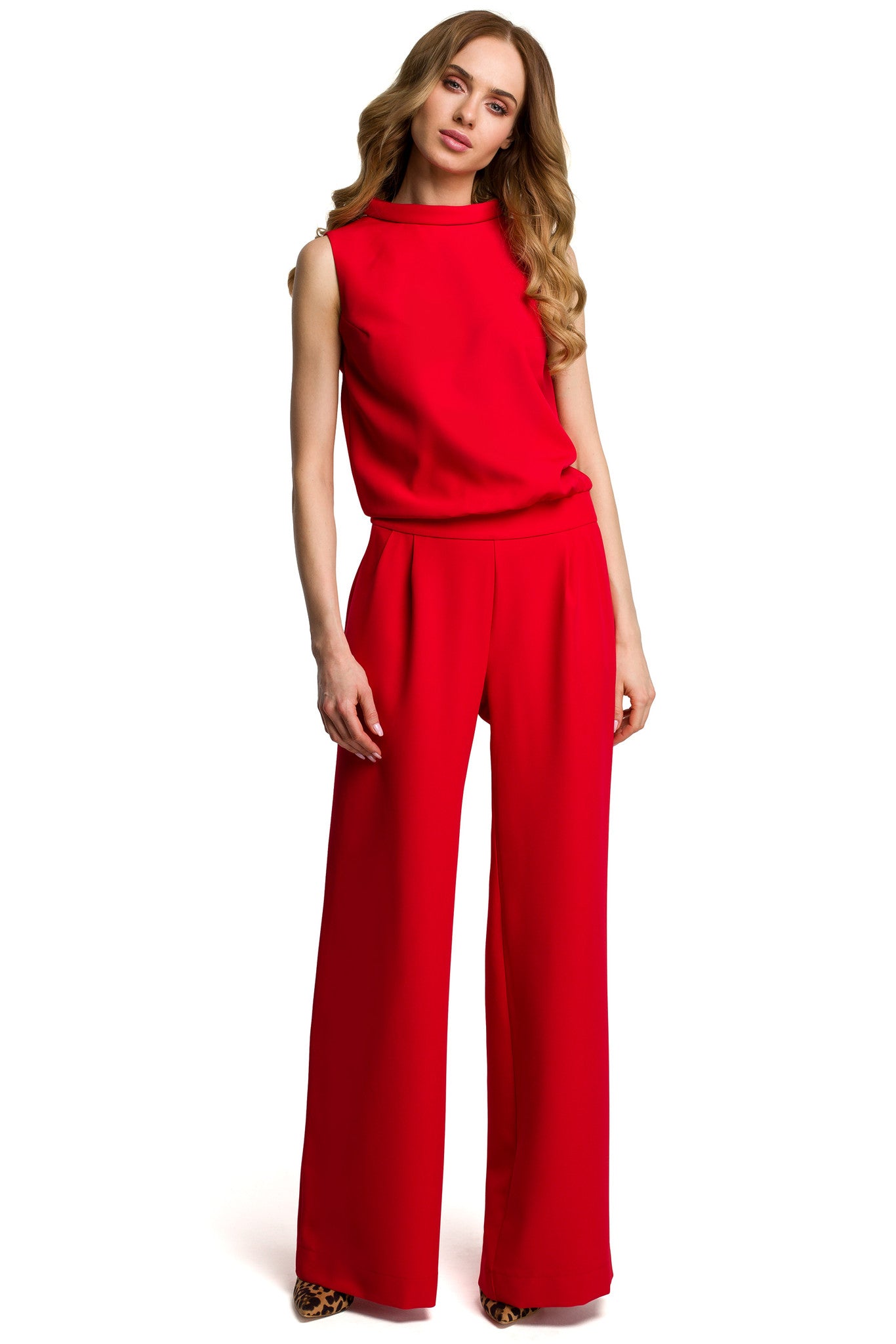 Pien - Dames jumpsuit met palazzo broek - Polyester - Lente / Zomer