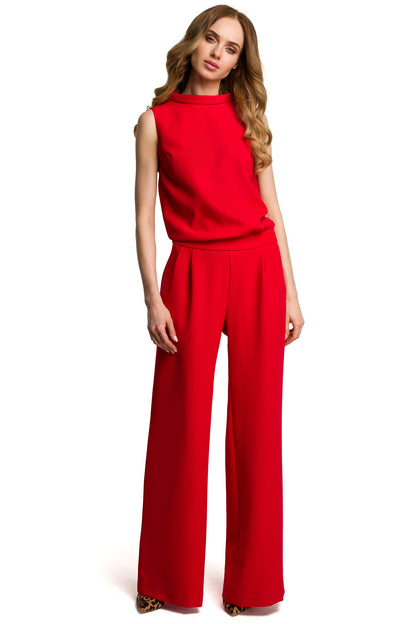 Pien - Dames jumpsuit met palazzo broek - Polyester - Lente / Zomer