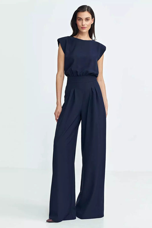 Jinthe - Stijlvolle damesjumpsuit met wijde pijpen - Polyester - Lente / Zomer