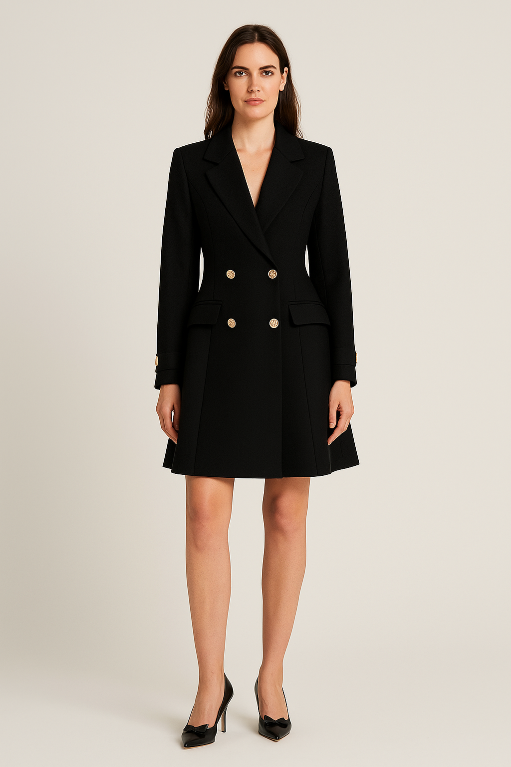 Adriana – Getailleerde dames jas – Wolmix – Lente / herfst