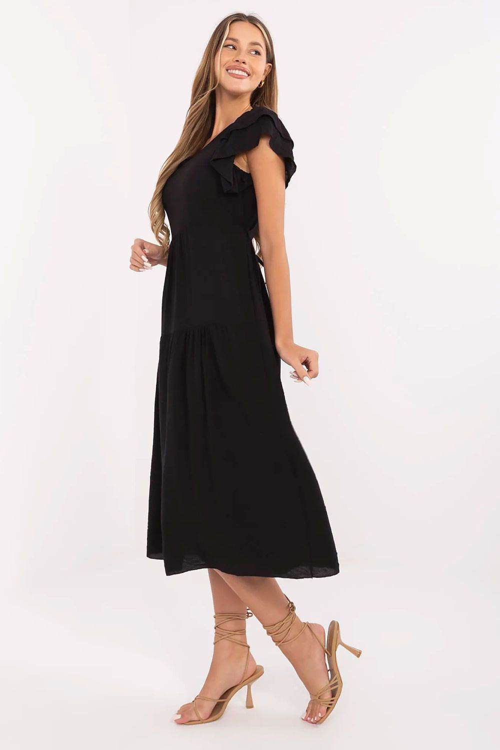 Chelsey – Midi-jurk voor dames – Viscosemix – Lente / Zomer