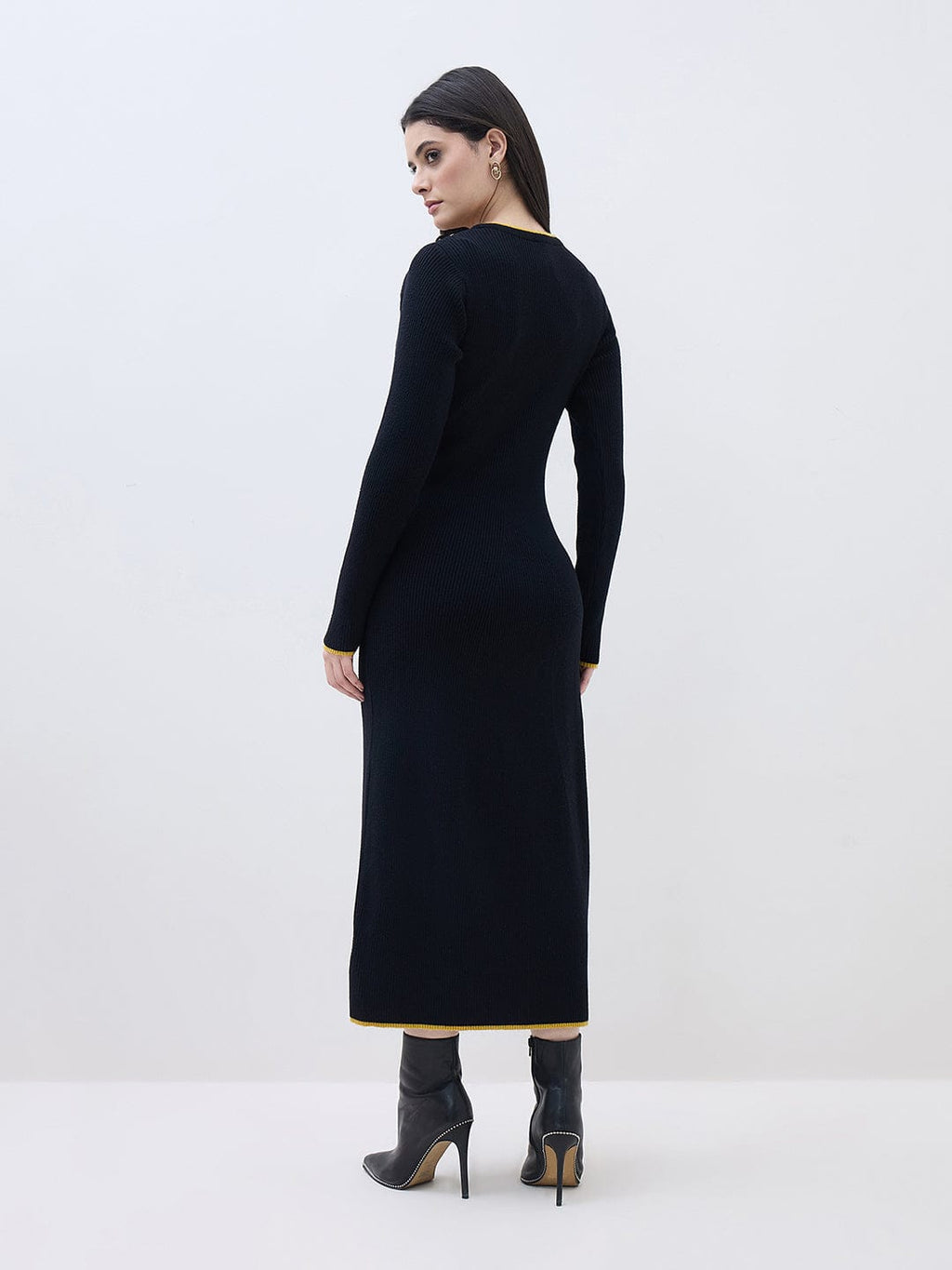 Eveline - Maxi jurk met rechte hals en uitlopende mouwen voor dames - Polyester - Lente /  Zomer / Herfst