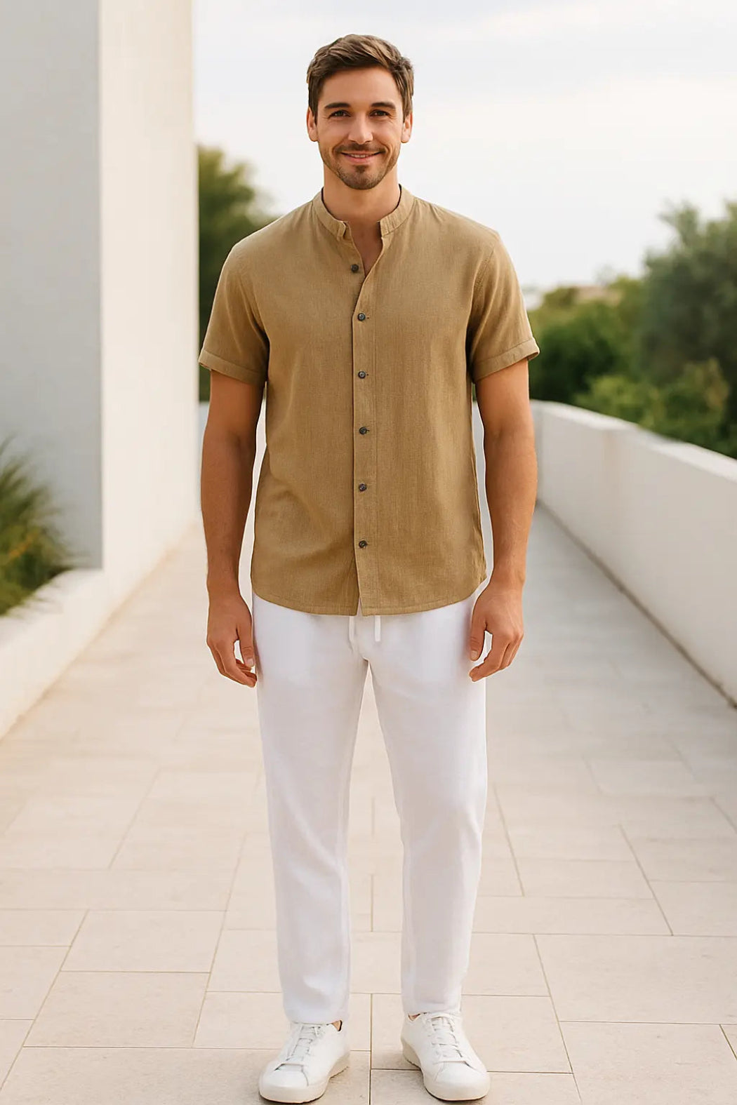 Santos – Heren blouse – Linnenmix – Lente / Zomer