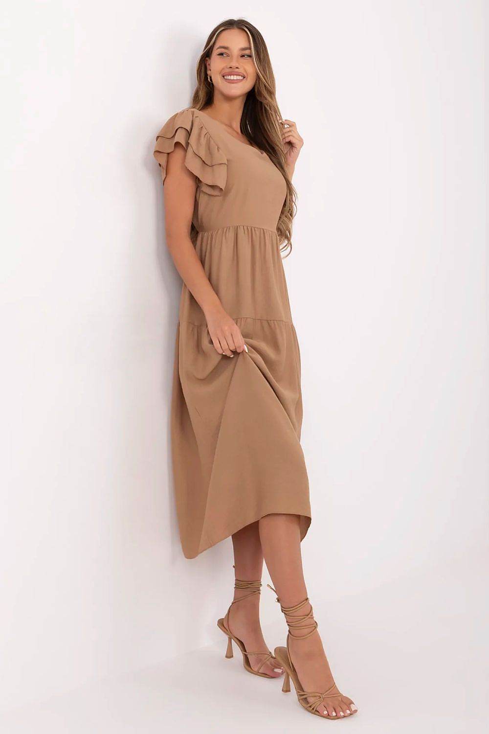 Chelsey – Midi-jurk voor dames – Viscosemix – Lente / Zomer