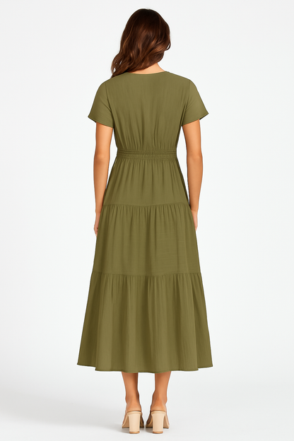 Hanna - Elegante  boho dames jurk – Polyester / Spandex – Lente / Zomer