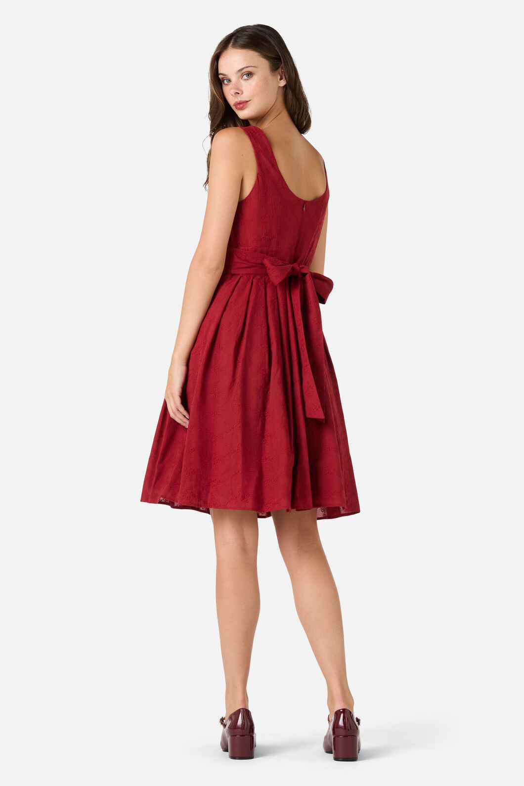 Bonita – Dames mini jurk met strik op de rug – Katoen – Lente / Zomer
