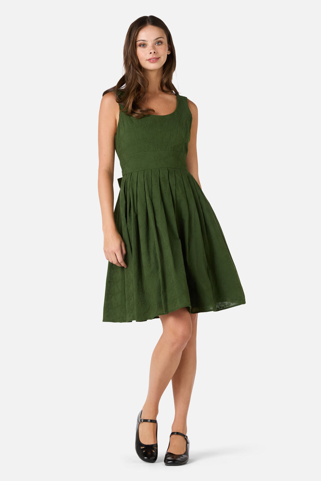 Bonita – Dames mini jurk met strik op de rug – Katoen – Lente / Zomer