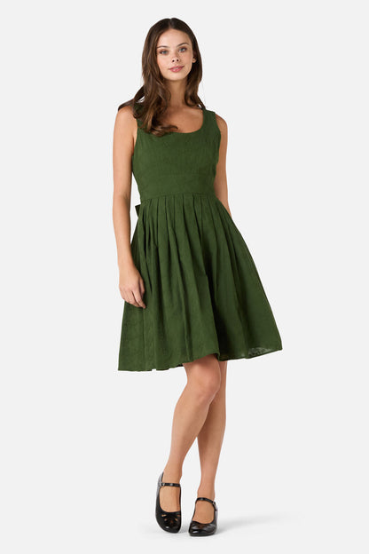 Bonita – Dames mini jurk met strik op de rug – Katoen – Lente / Zomer
