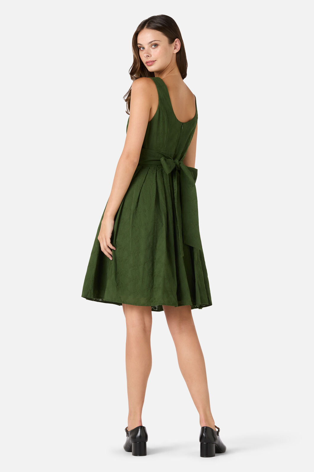 Bonita – Dames mini jurk met strik op de rug – Katoen – Lente / Zomer