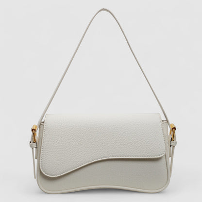 Angela - Dames schoudertas van vegan leer met flapsluiting