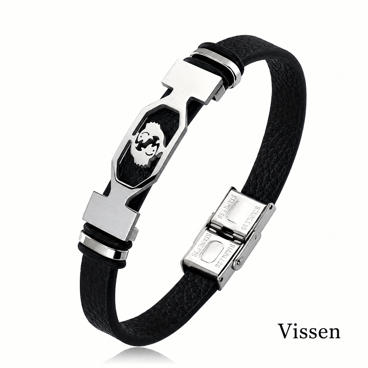 Kosmo – 12 Sterrenbeelden Heren Armband – PU Leer & RVS – Zelf Verstelbaar