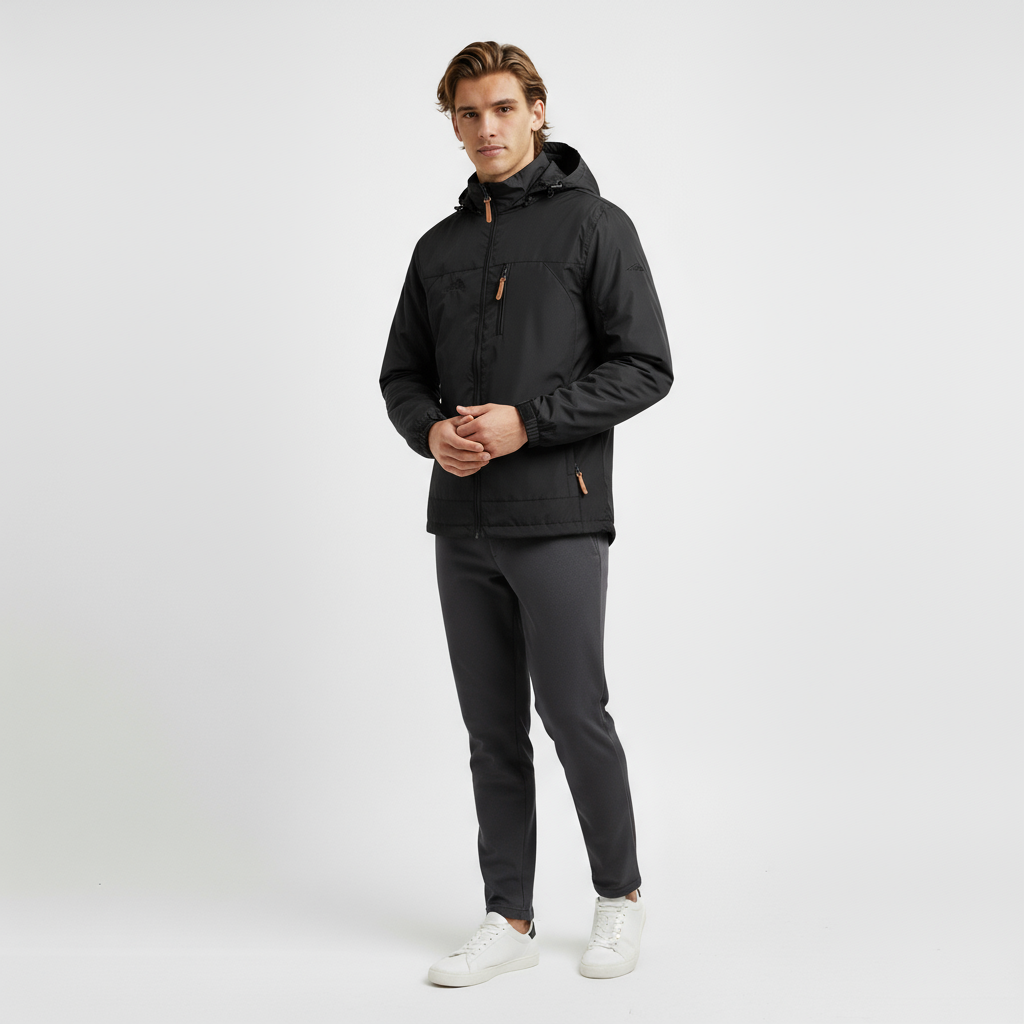 Guido – Heren regenjas met capuchon - Polyester – Herfst / Lente