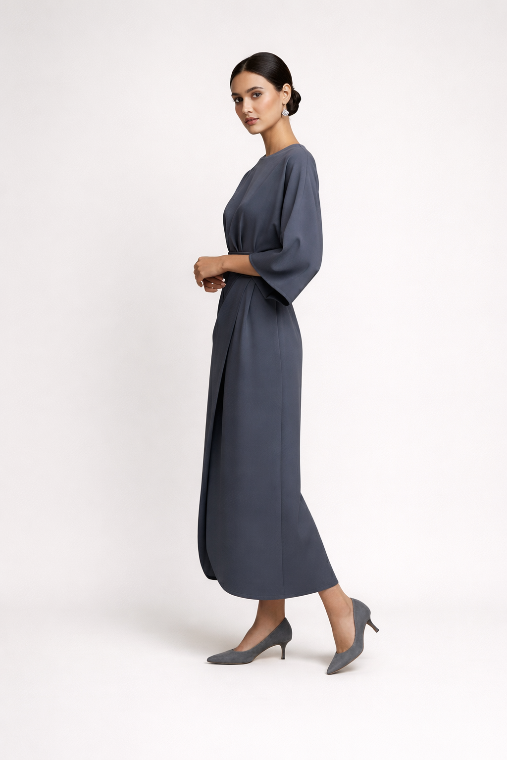 Ana – Elegante gelegenheidsjurk voor dames met vleermuismouwen – Polyester – Lente / Zomer