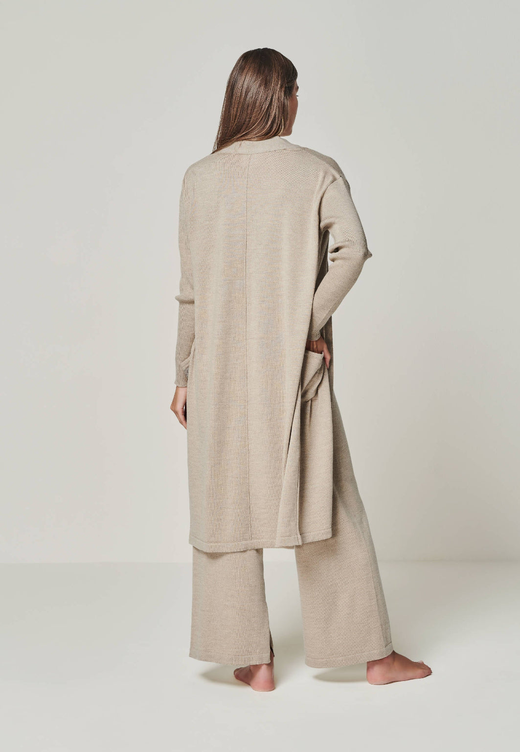 Gisela – 3-delige relaxset voor dames (vest, topje en broek) Wolmix - Herfst / Winter