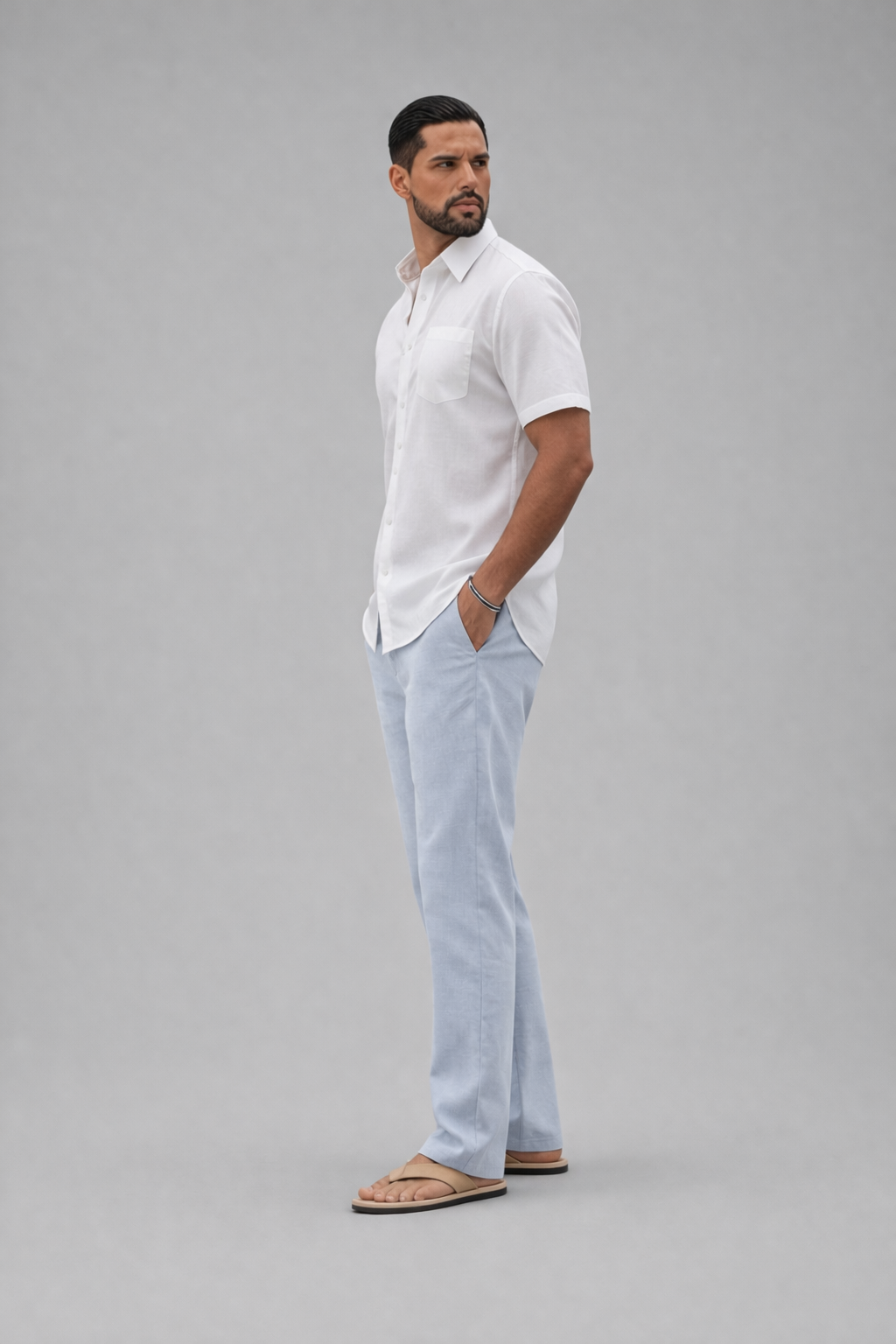 Arturo - Heren broek - Luchtige zomerbroek in linnenstijl - Katoenmix - Lente / Zomer