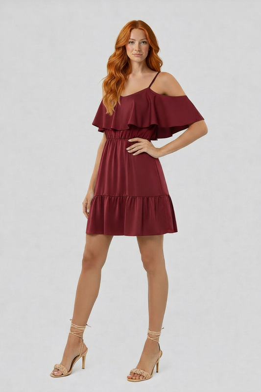 Paloma – Dames zomerjurk met Spaghettibandjes – Polymix – Lente / Zomer