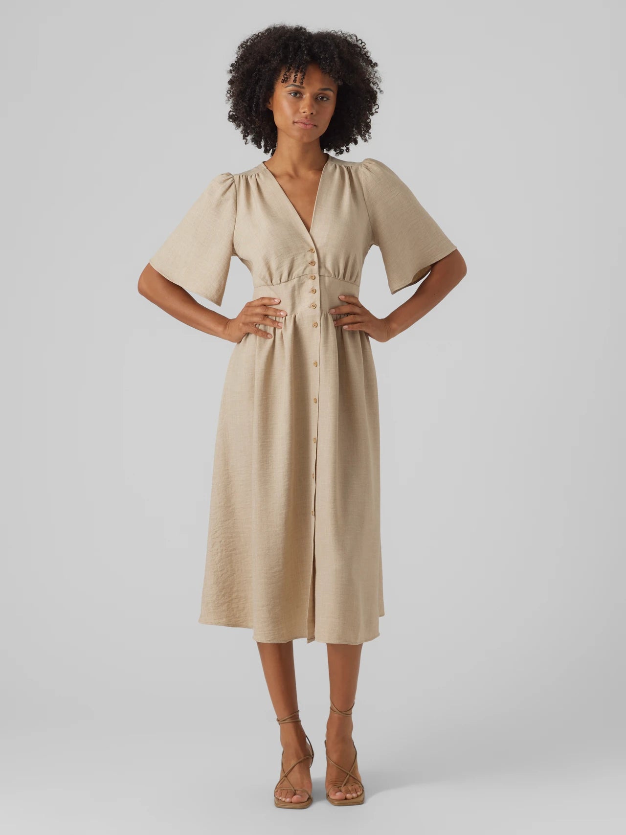 Anouk - Dames elegante mini jurk met halterhals - Polyester - Lente / Zomer