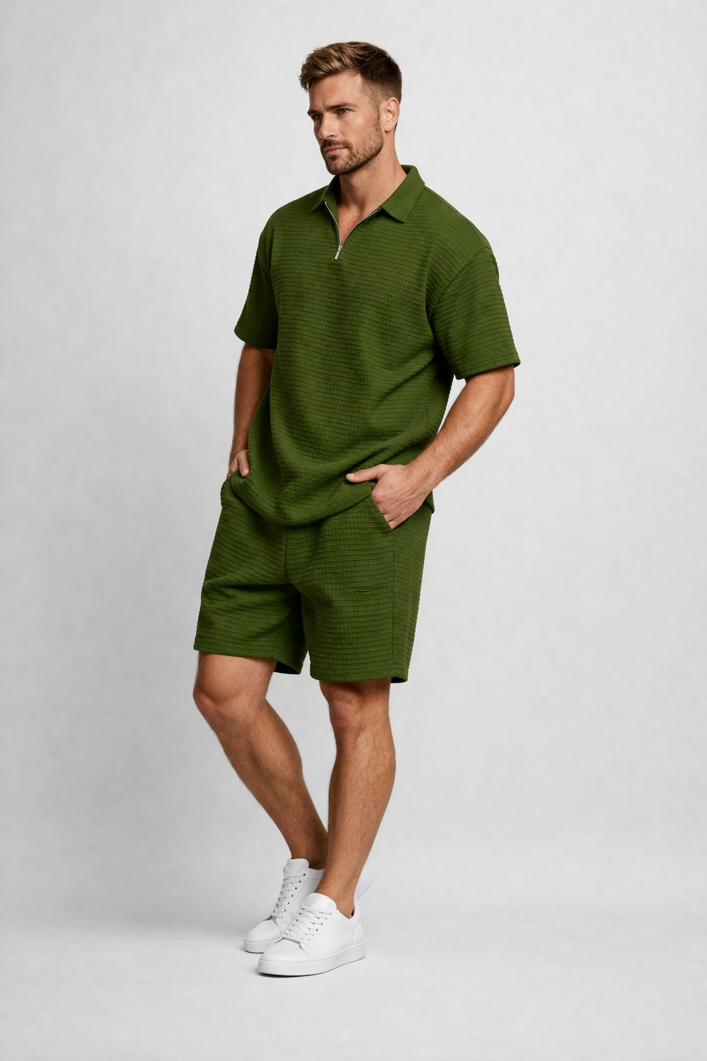 Jaylano – Heren set – Casual & comfortabel – Korte mouw – Katoenmix – Lente / Zomer