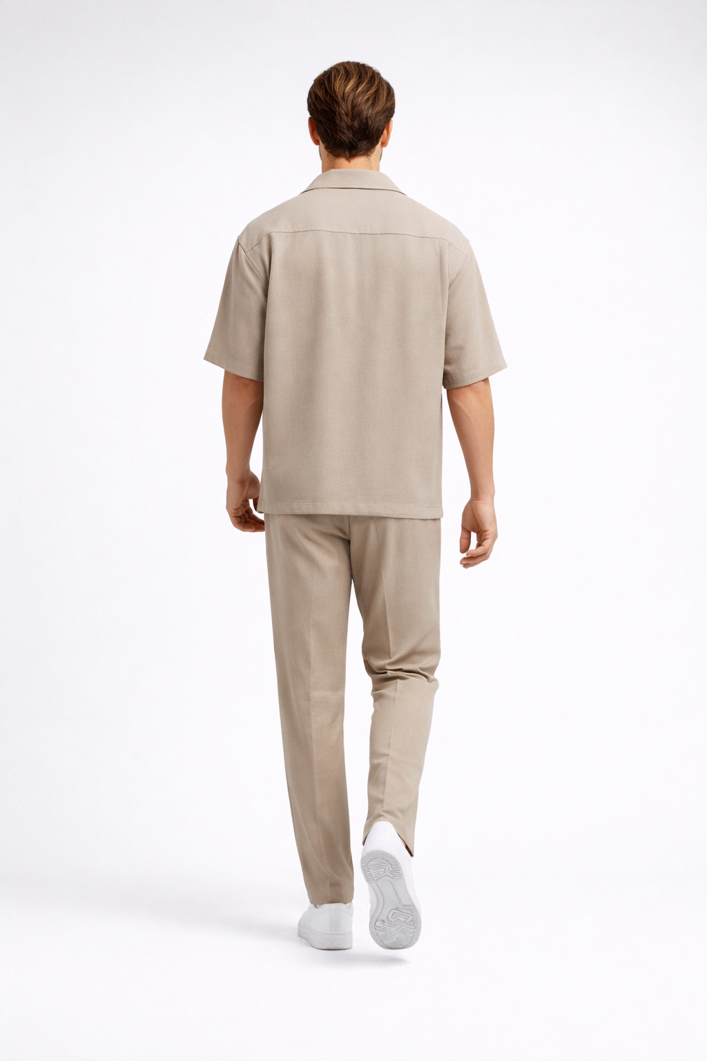 Kyano – Heren set – Overhemd met korte mouwen en revers – Katoenmix – Lente / Zomer