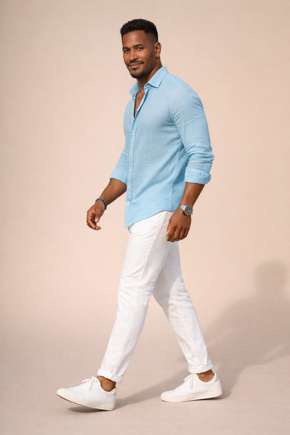 Cristiano - Heren - Blouse - Linnen - Lente / Zomer