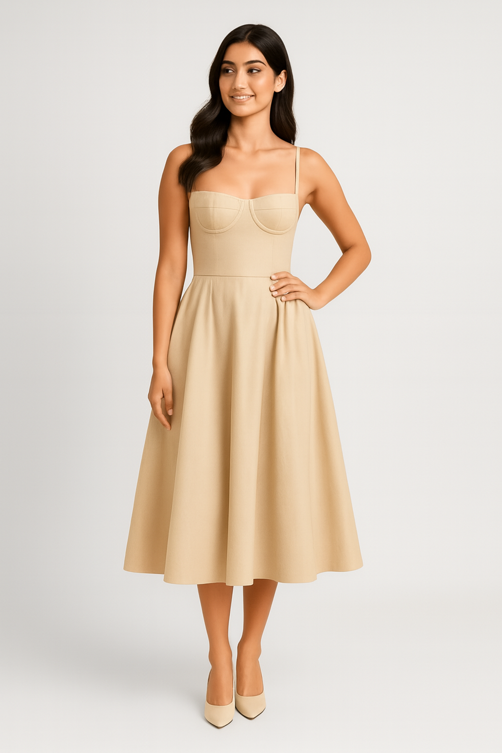 Isla – Dames zomerjurk – Floral A-lijn – Verstelbare Bandjes - Polyester - Lente / zomer