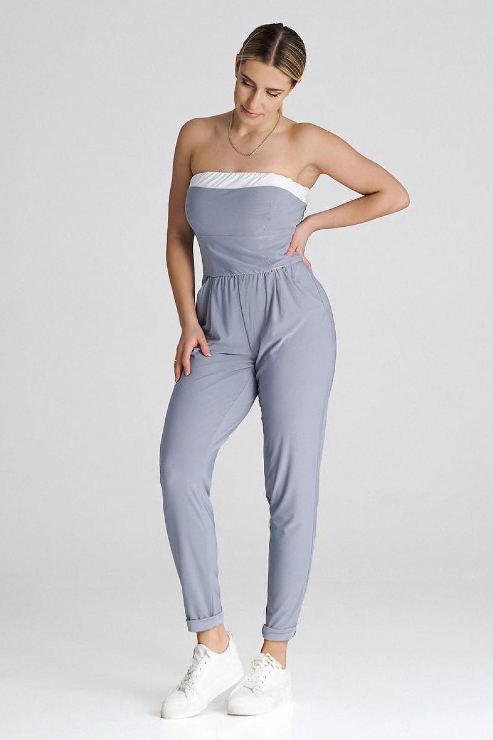 Bobbi - Dames Strapless Overall met Comfortabele Pasvorm - Polyester - Lente / Zomer