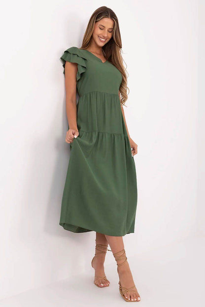 Molly – Dames midi-jurk – Viscosemix – Lente / Zomer