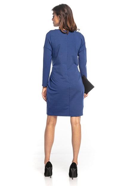 Yolanda – Losvallende dames midi-jurk met kimonotop en ceintuur – Katoenmix – Lente / Zomer / Herfst