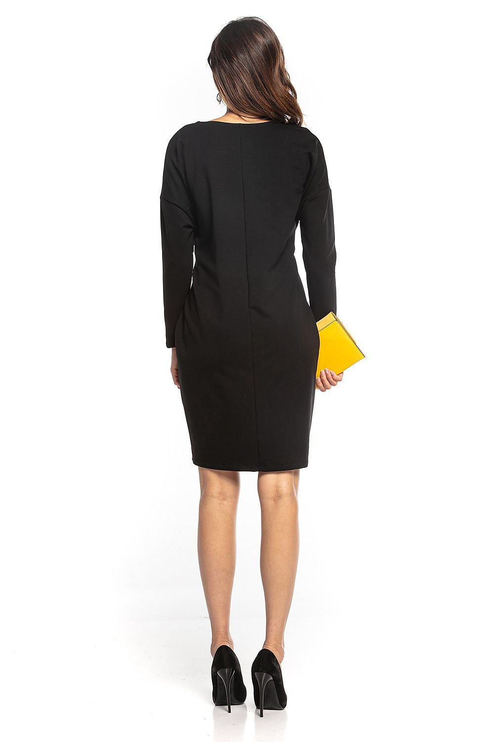 Yolanda – Losvallende dames midi-jurk met kimonotop en ceintuur – Katoenmix – Lente / Zomer / Herfst
