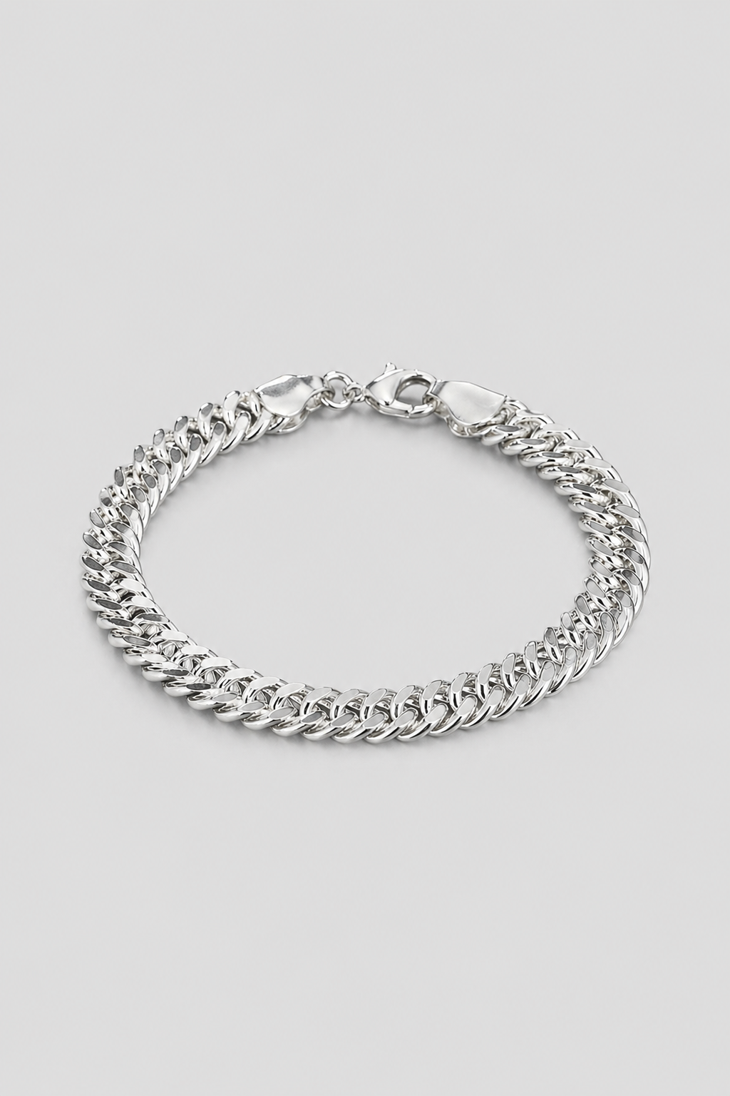 Pedro - Heren robuuste schakelarmband - Verzilverde afwerking