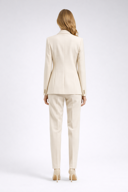 Malagros - Dames Tweedelige Blazer Set – Polymix – Alle Seizoenen