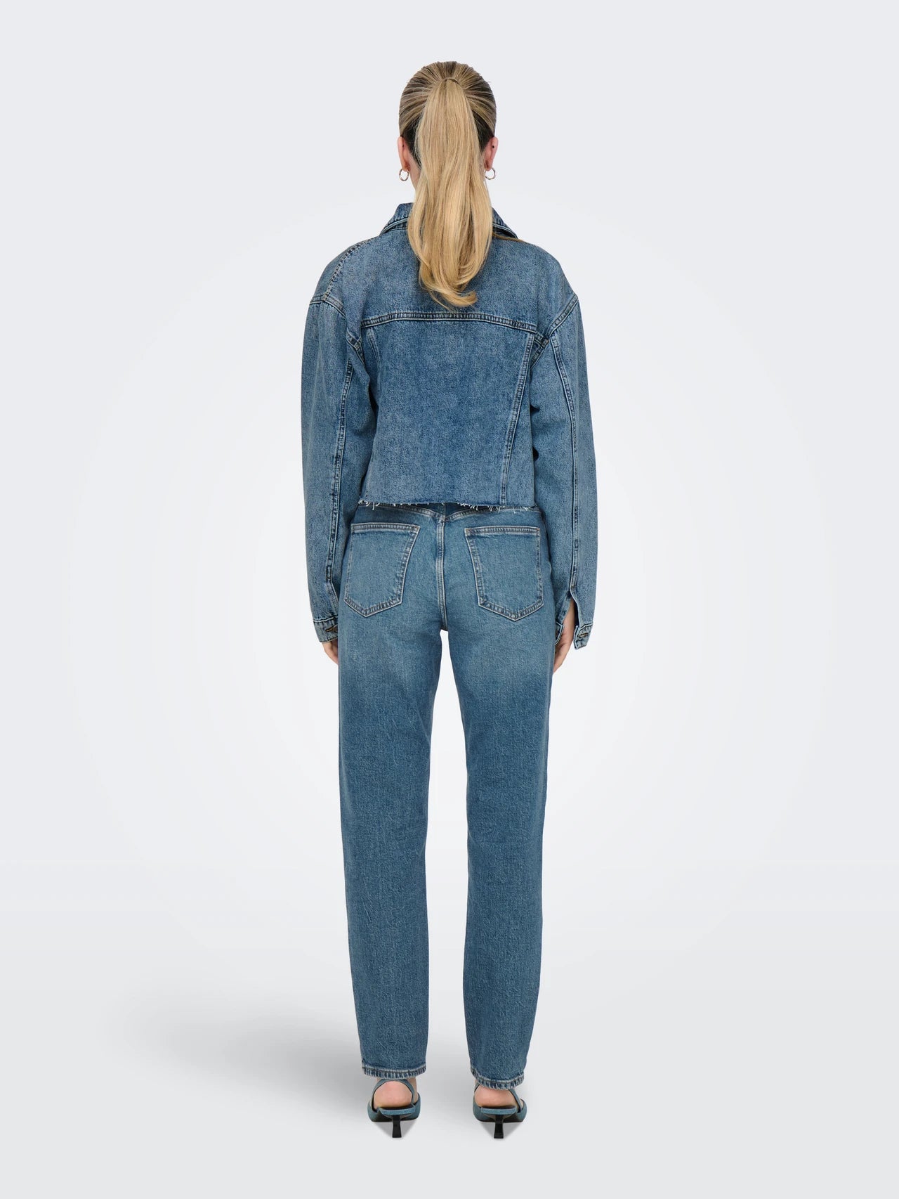 Livia – Dames rechte pasvorm jeans – Hoge taille – Katoen – Lente / Zomer