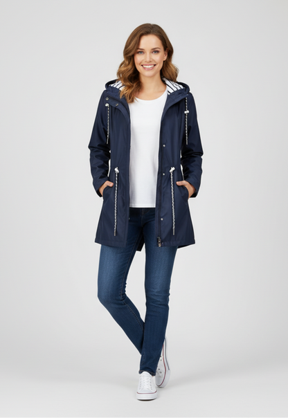Olivia – Lichtgewicht dames regenjas  met capuchon – Polyester – Herfst / Lente