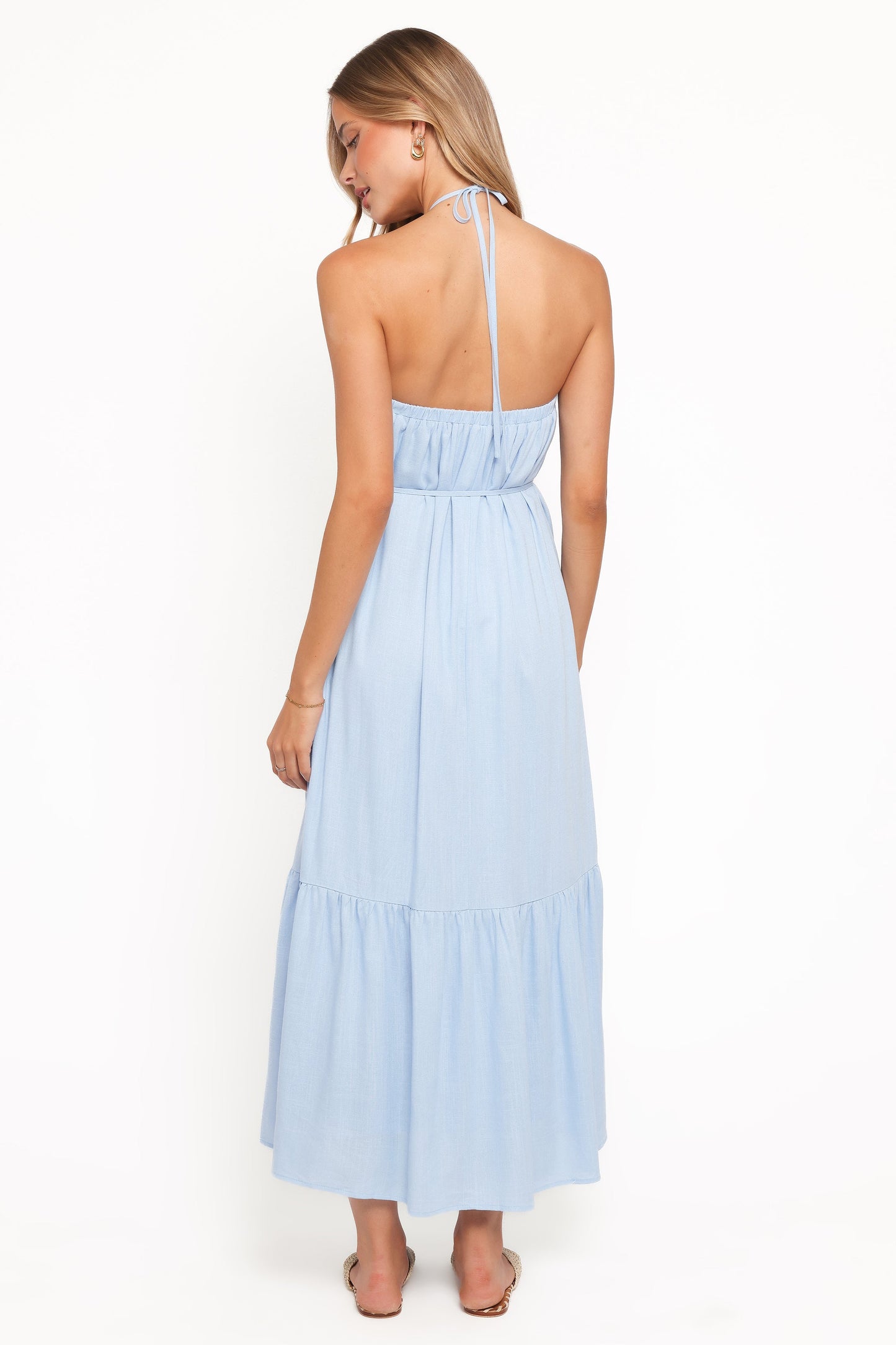 Laurien – Dames – Halter maxi-jurk – Katoenmix – Lente / Zomer