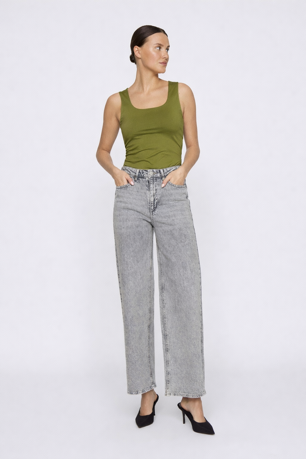 Jade – Wide-fit damesjeans met hoge taille – katoenmix – Alle seizoenen