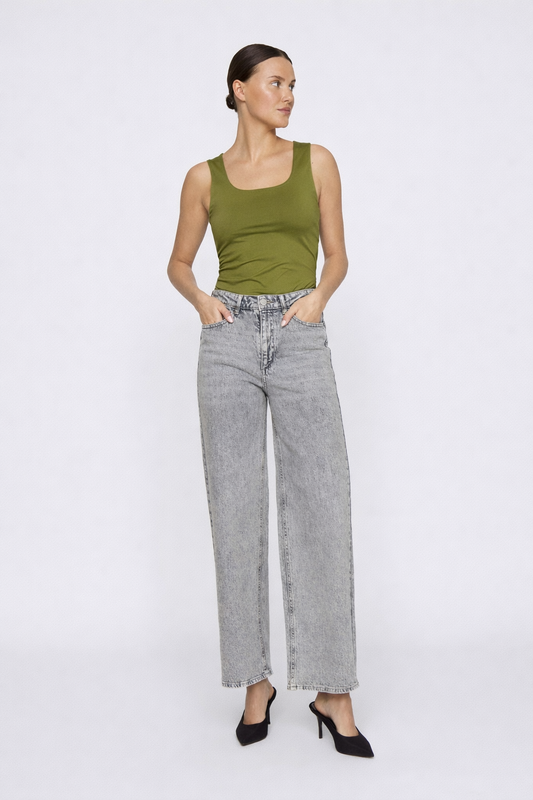 Jade – Wide-fit damesjeans met hoge taille – katoenmix – Alle seizoenen