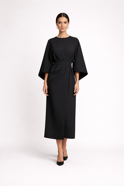 Ana – Elegante gelegenheidsjurk voor dames met vleermuismouwen – Polyester – Lente / Zomer