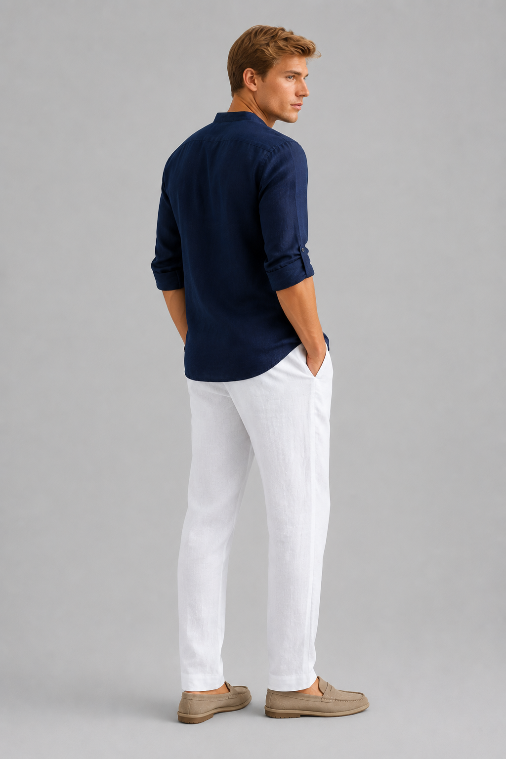 Floris – Heren Overhemd – Casual Linnenlook – Lente / Zomer