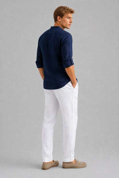 Floris – Heren Overhemd – Casual Linnenlook – Lente / Zomer