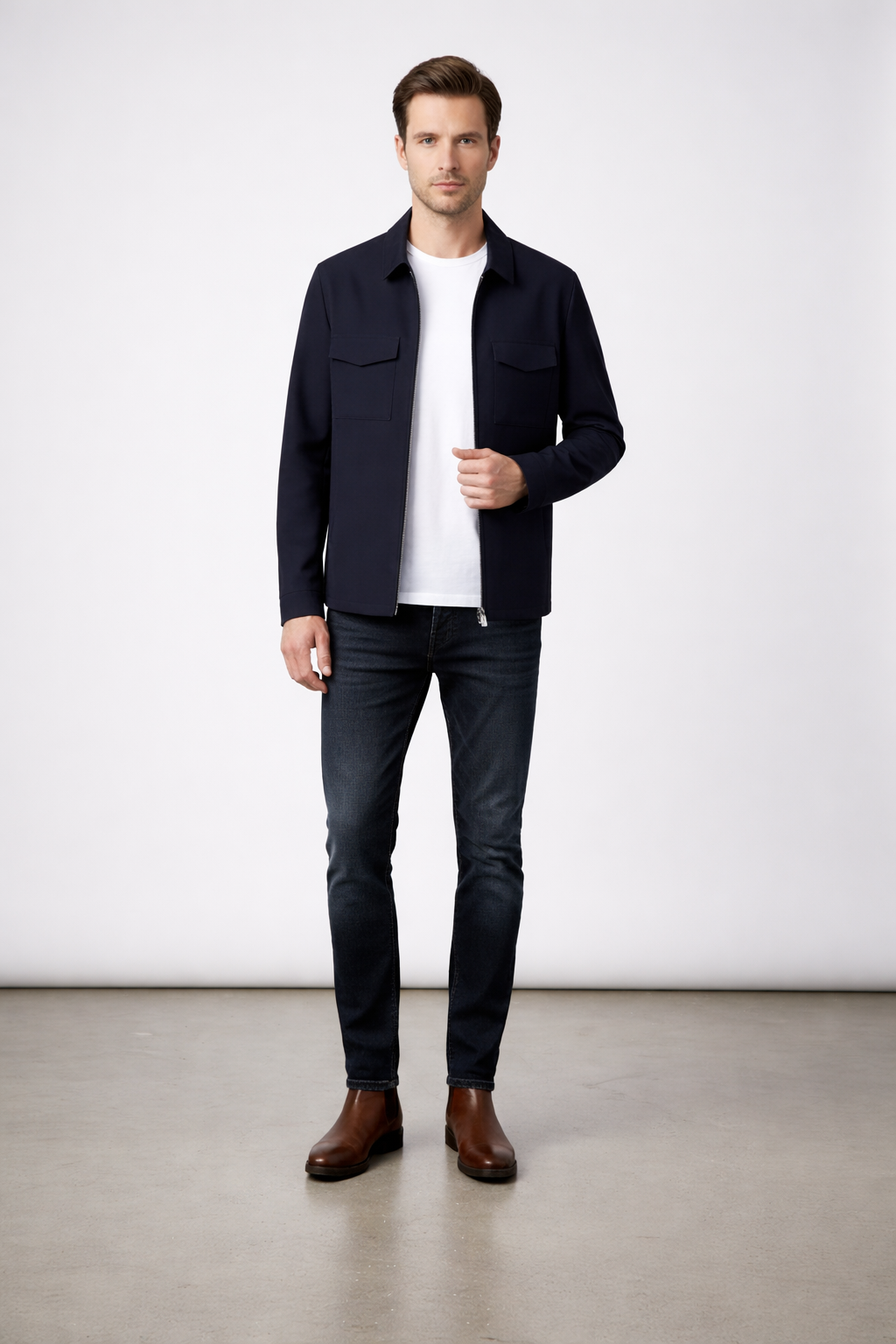 Boris - Casual heren tussenjas - Polymix - Lente / Herfst