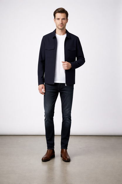 Boris - Casual heren tussenjas - Polymix - Lente / Herfst