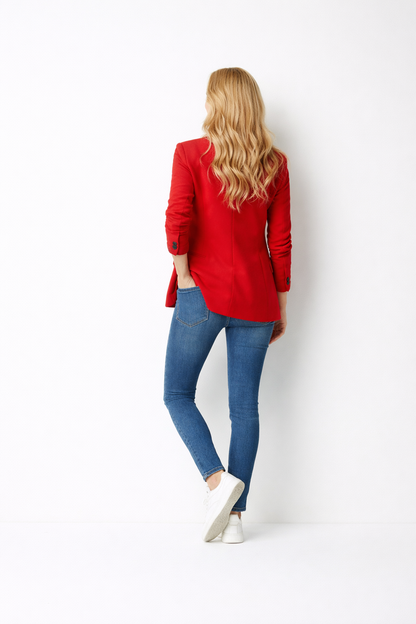 Olivia – Getailleerde damesblazer – Polymix – Elegant – Lente / Zomer