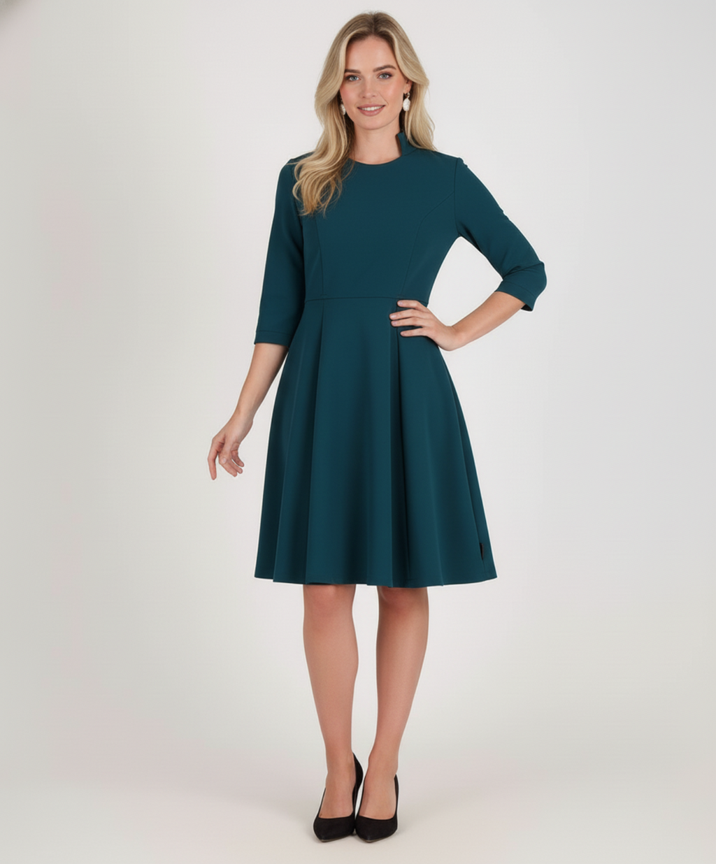 Damita – Elegante damesjurk van travelstof – Polyester – Herfst / Winter