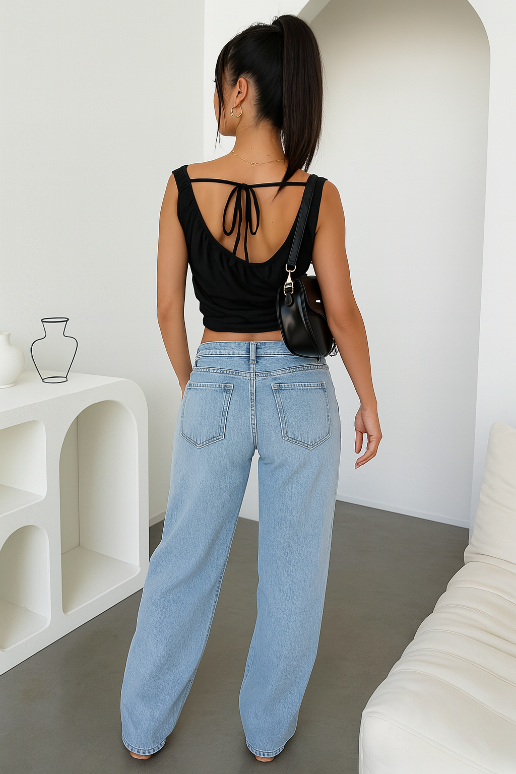Élodie - Dames - Jeans broek - Kantoen - Alle seizoenen