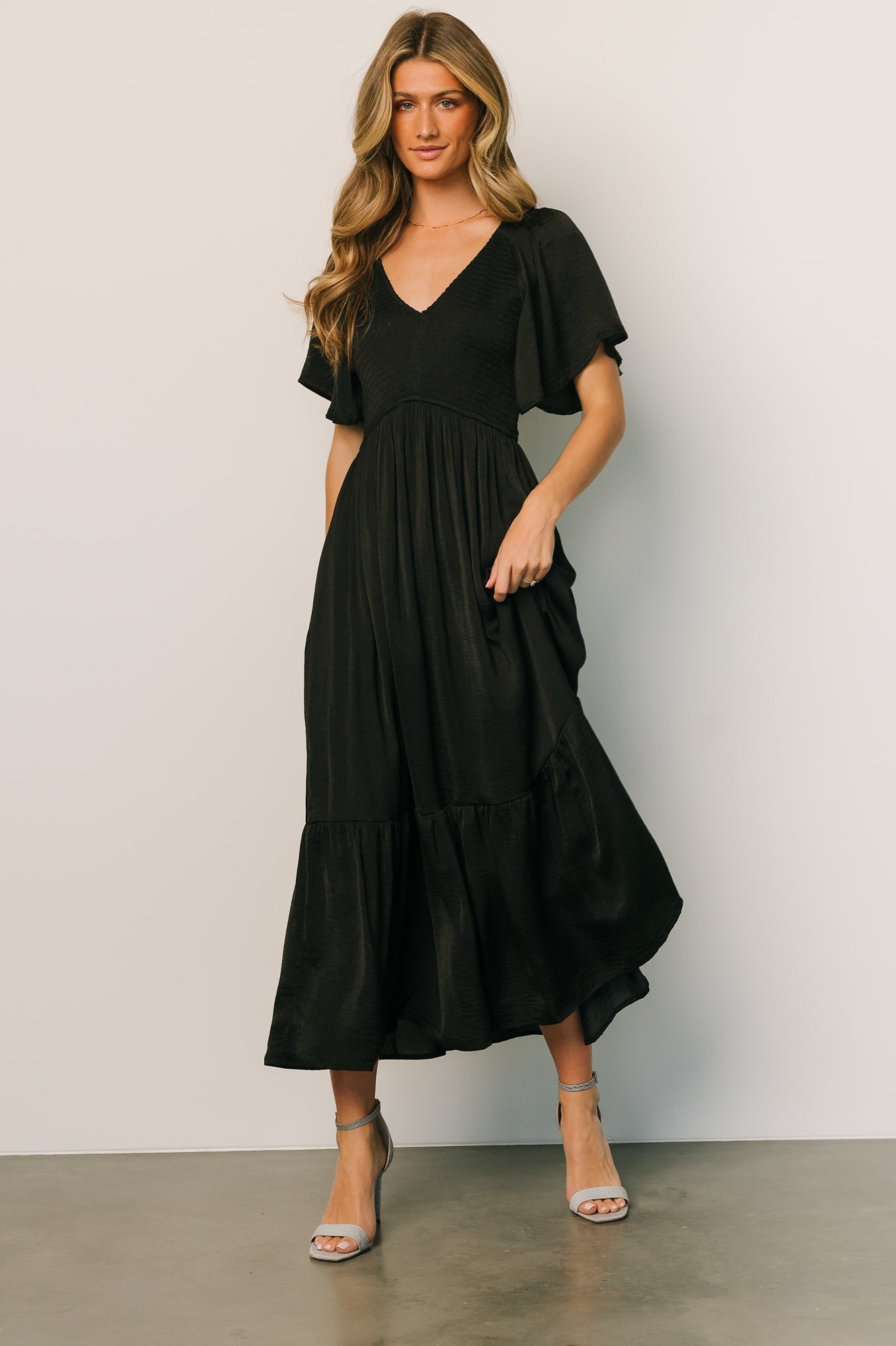 Brechtje - Dames boho-chique midi-jurk - Polyester - Lente / Zomer
