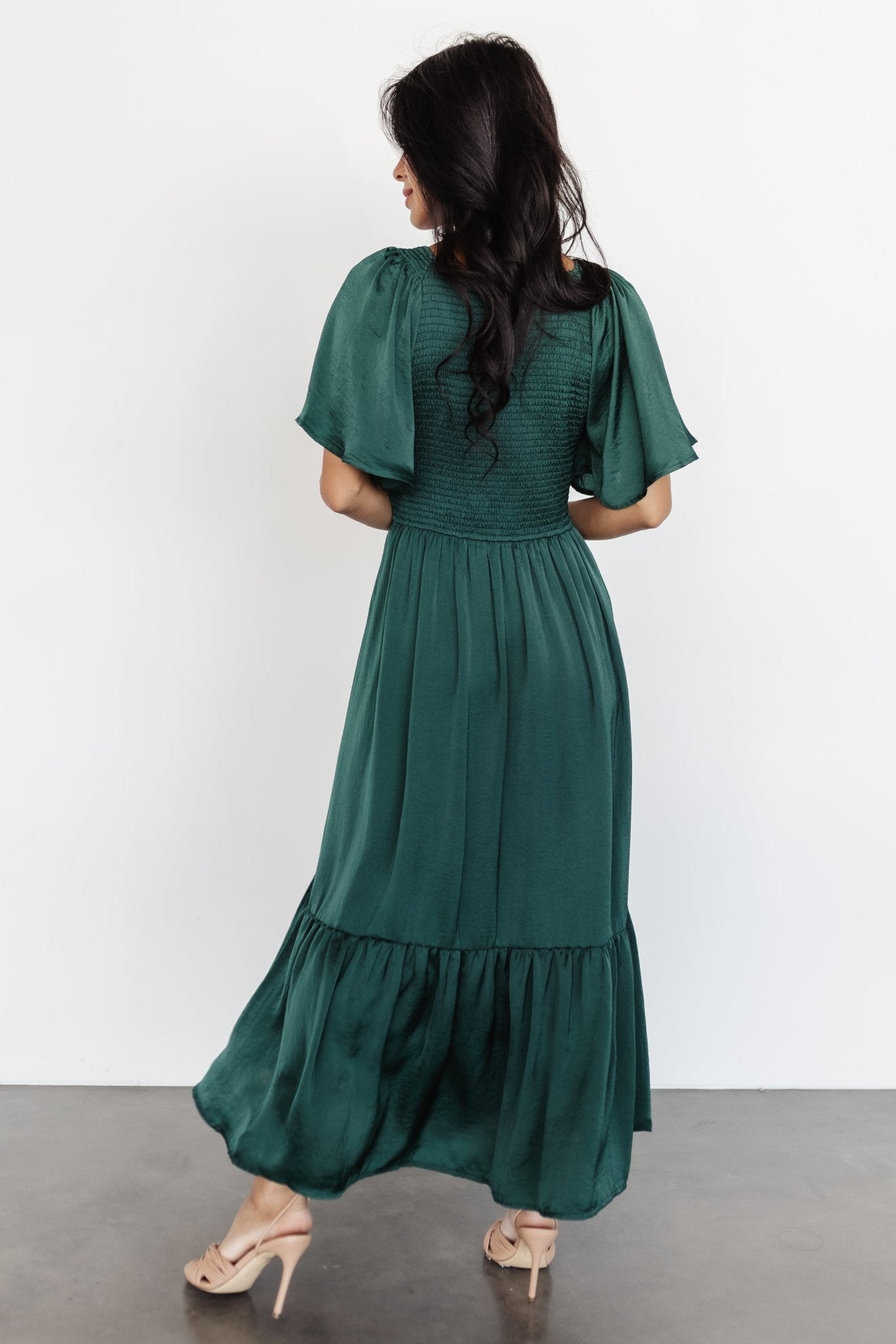 Brechtje - Dames boho-chique midi-jurk - Polyester - Lente / Zomer