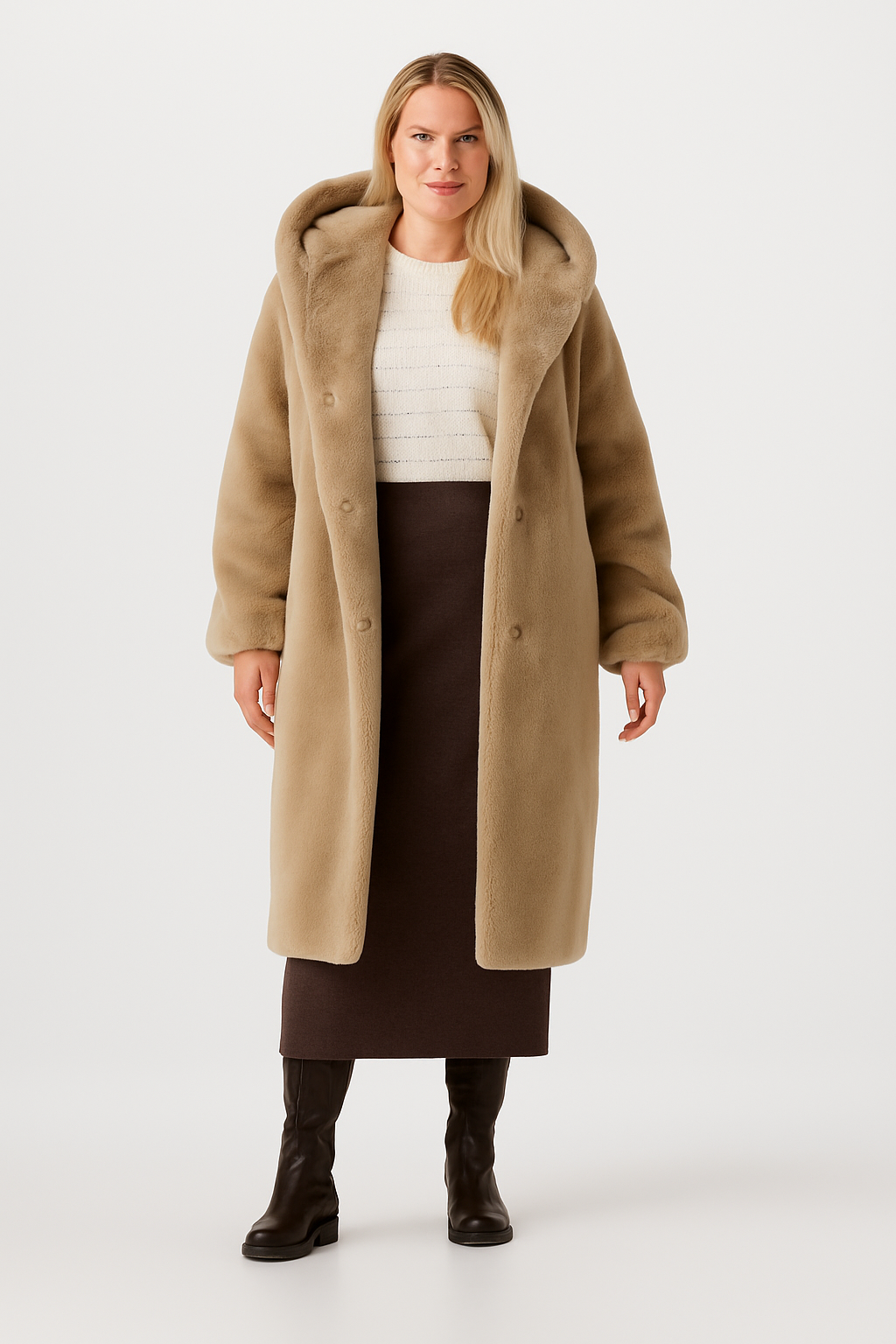 Alvera - Bond jas - Polymix met kunstbont - Herfst / Winter