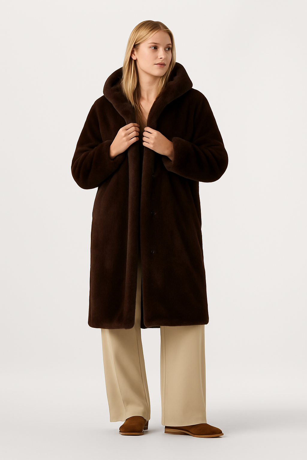 Ainara - Teddy jas - Polymix met kunstbont - Herfst / Winter