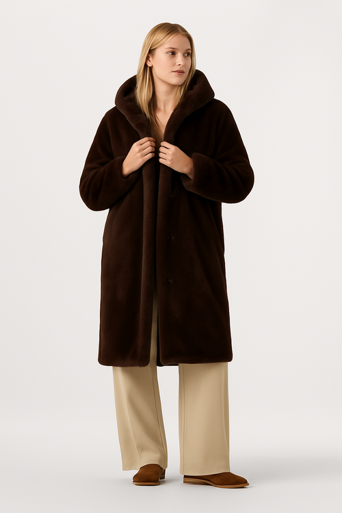 Ainara - Teddy jas - Polymix met kunstbont - Herfst / Winter